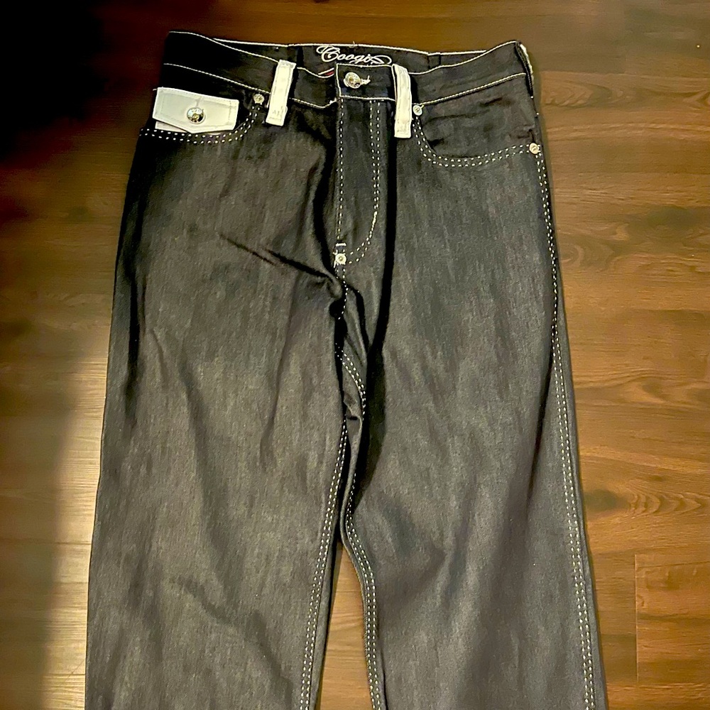 100% authentic Coogi men’s jeans w/leather 36x34